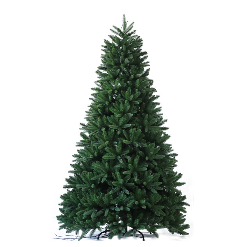 Árbol de Navidad mixto de PVC y PE de 7,5 pies de alta calidad preiluminado