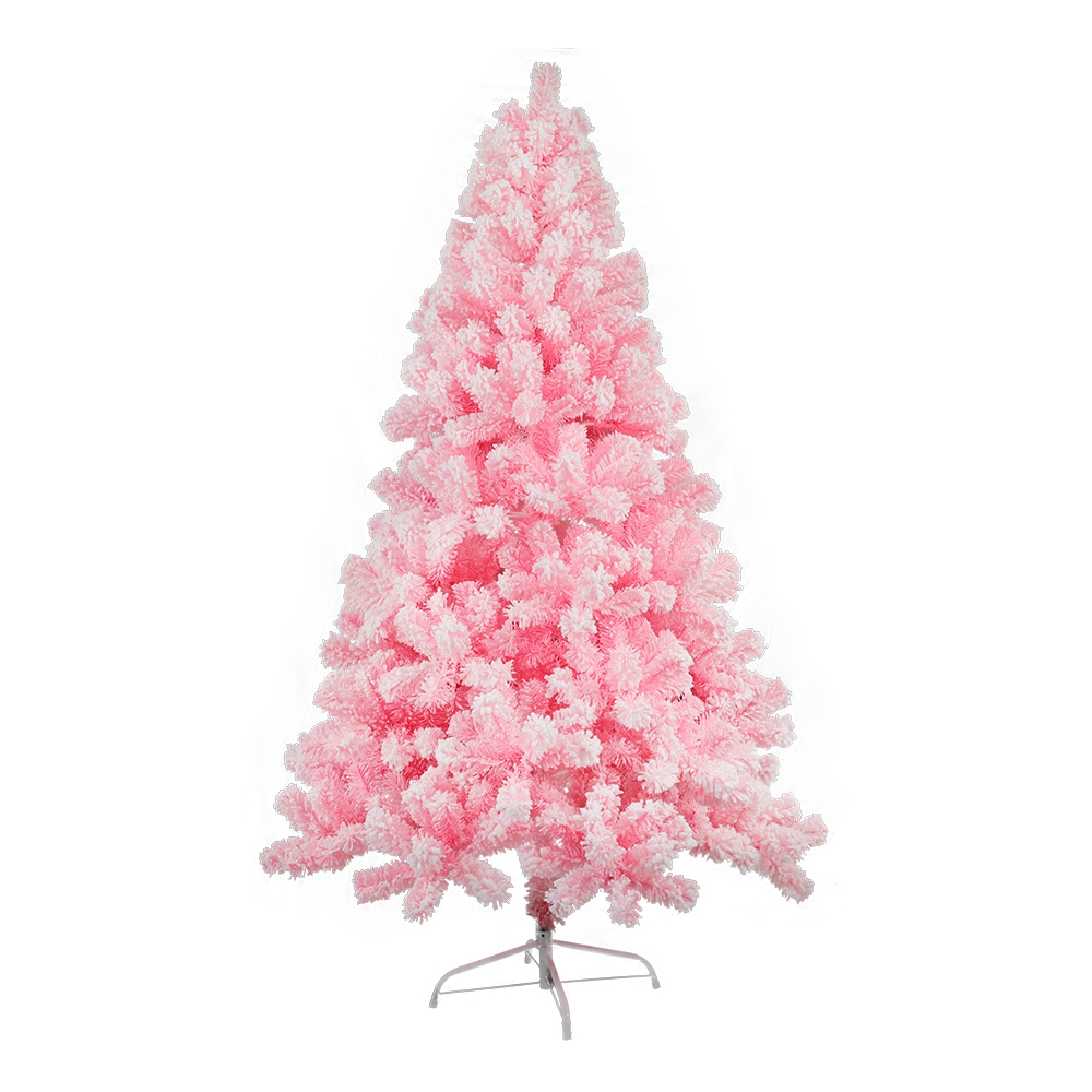 Material PVC flocado rosa árbol de navidad de 45cm a 300cm