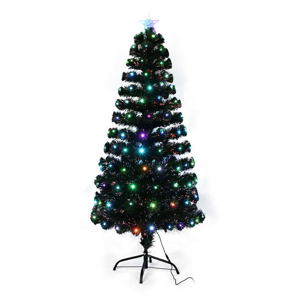 QYF221218 árbol de navidad de fibra óptica todo ligero