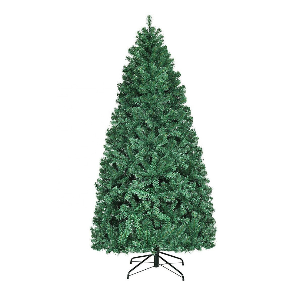 QY230101 Árbol de Navidad de PVC preiluminado de 6 pies con luz LED blanca cálida