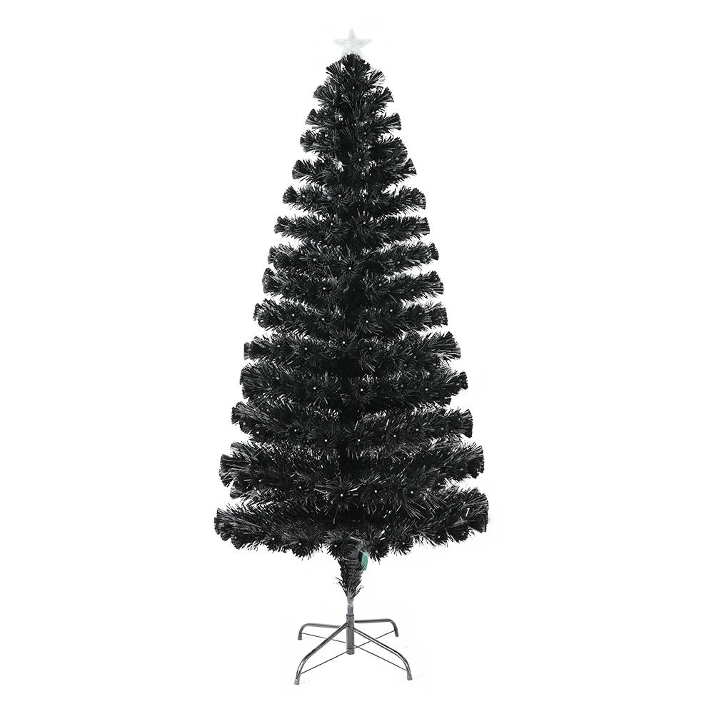 QYF220918 árbol de Navidad de fibra óptica totalmente iluminado, luz LED blanca