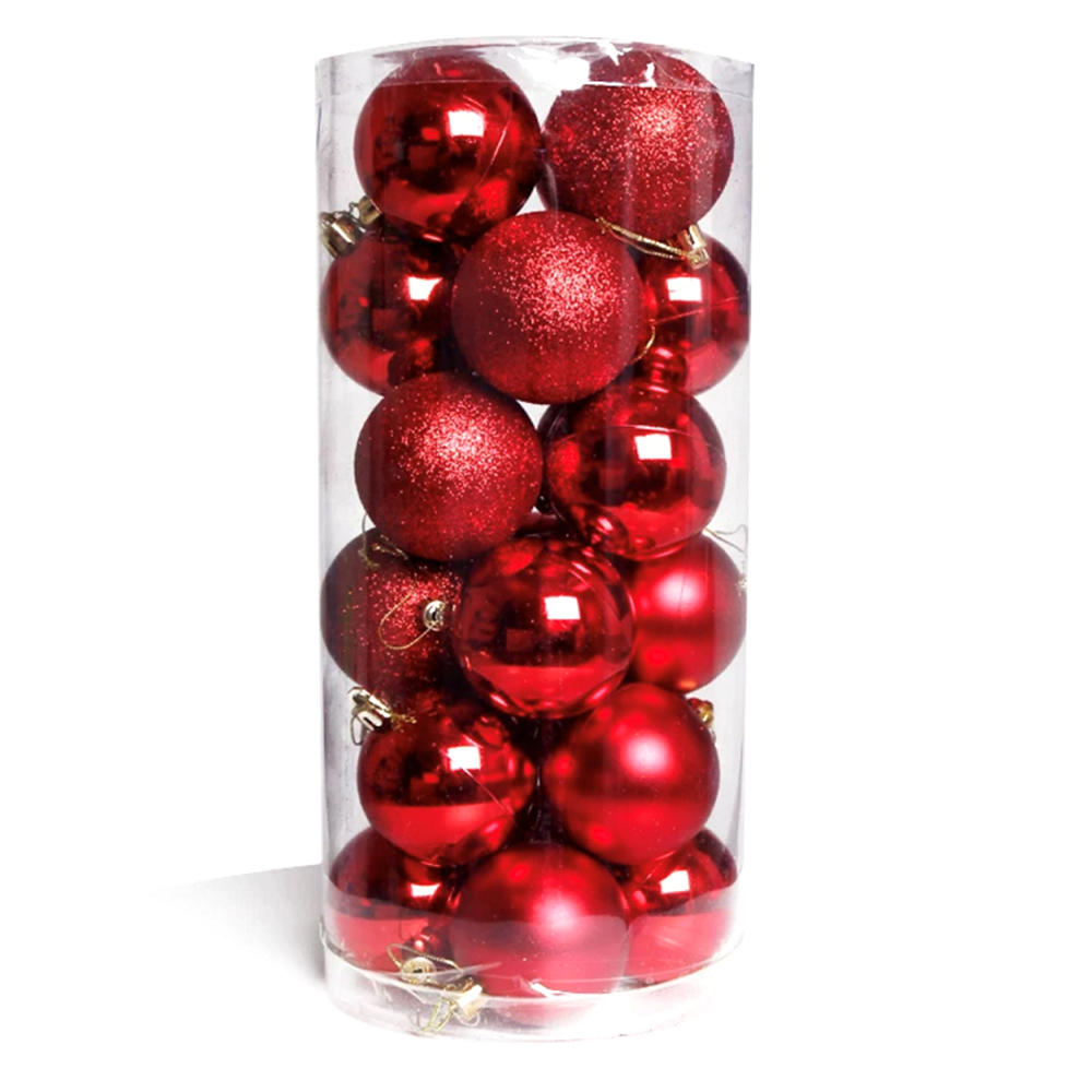QYB02 bolas navideñas rojas
